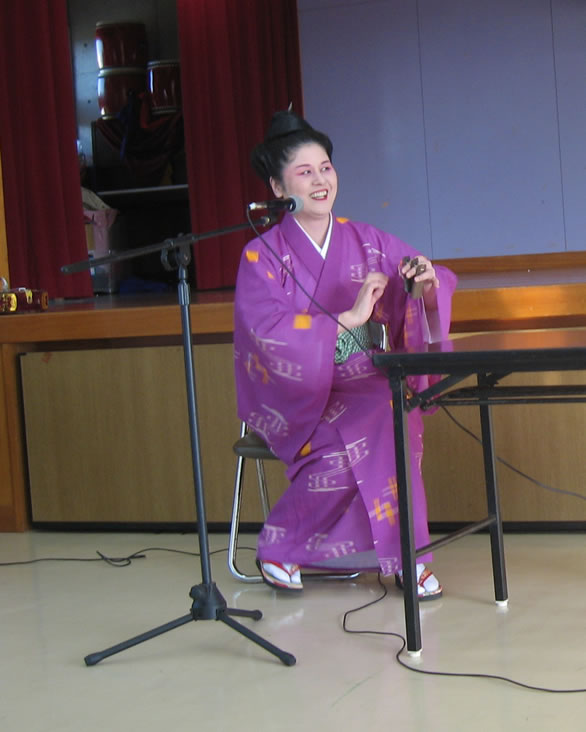 Junko performing in Senaha Town Hall, Yomitan-Mura, Okinawa, December 22, 2009